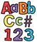 Carson Dellosa 219-Piece Watercolor Cutout Letters, 4" Colorful Upper and Lowercase Alphabet, Numbers, Punctuation, and Symbols for Bulletin Board, Posterboard, Party, and Classroom Decor